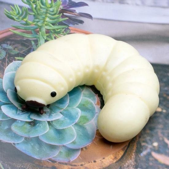 Simulated Caterpillar Squeeze Toy Slow Rising Anti-Anxiety Worm Fidget Toy Soft Stretchy Decompression Sensory Toy