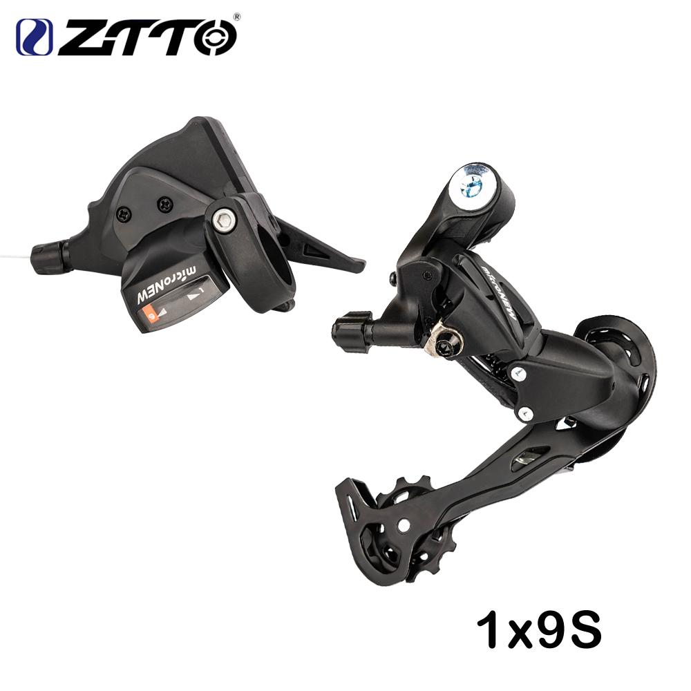 ZTTO MTB Bicycle 9 Speed 1x9 System Rear Shifter Derailleur Single Crankset Chainset 9V For M4000 M370 M430 M590 Groupset 1 X 9s shifter set