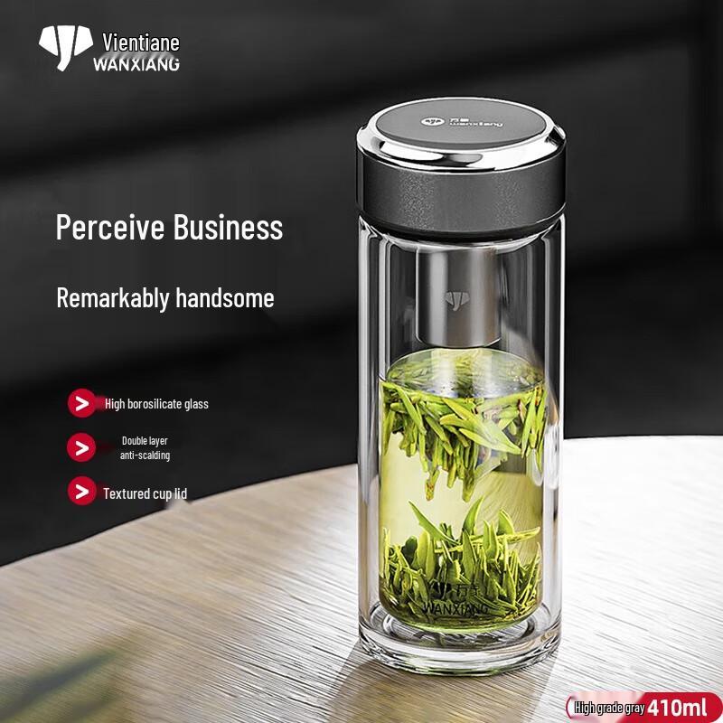 Wanxiang Double-Layer Glass Mug