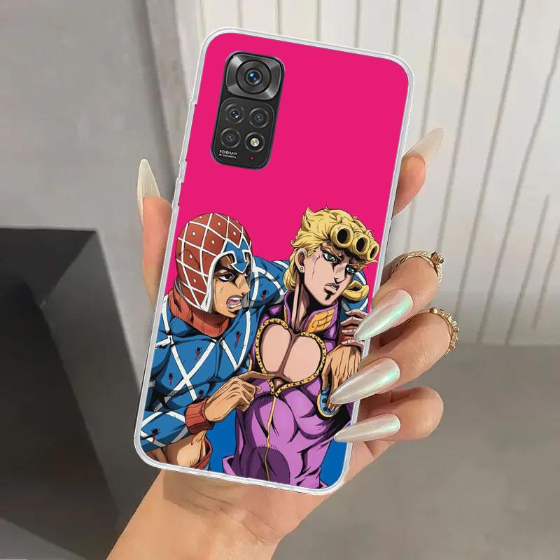 JoJo Bizarre Adventure Golden Wind Phone Case for Xiaomi Redmi Note 15 14 14S 13 12S 12 Pro 11S 11 Plus 11T 11E 10S Soft Funda P
