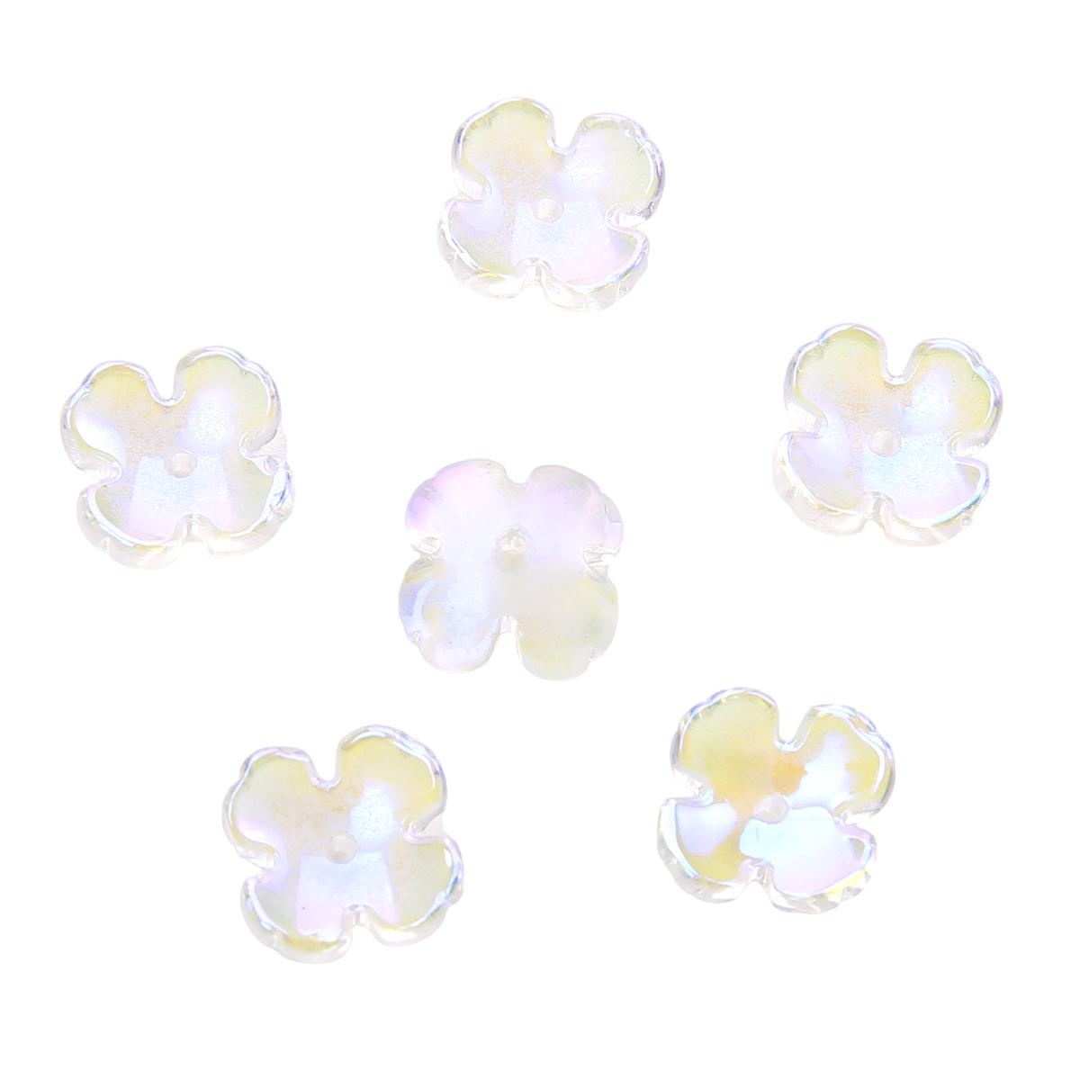 

12 мм 10 шт./пакет Стеклянные бусины с четырьмя лепестками для браслетов, ожерелий, сережек, ювелирных изделий, аксессуаров 12mm 10pcs/bag