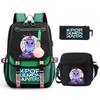 Demon Hunters Peripheral Printing Children's Fashion Backpack Cross-border Large Capacity Primary and Secondary School Student Leisure School Bag Set