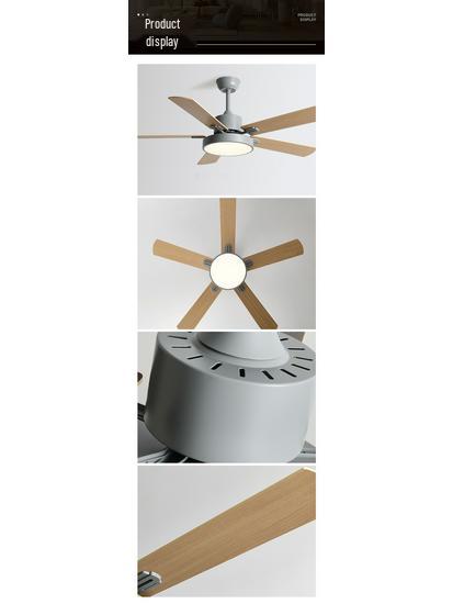 Nordic Style Ceiling Fan Light: Silent, Integrated Pendant for Living & Dining Room Ambiance