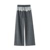Polka Dot Wide-leg Pants Women's Spring Elastic Waist Drape Loose Straight Casual Pants