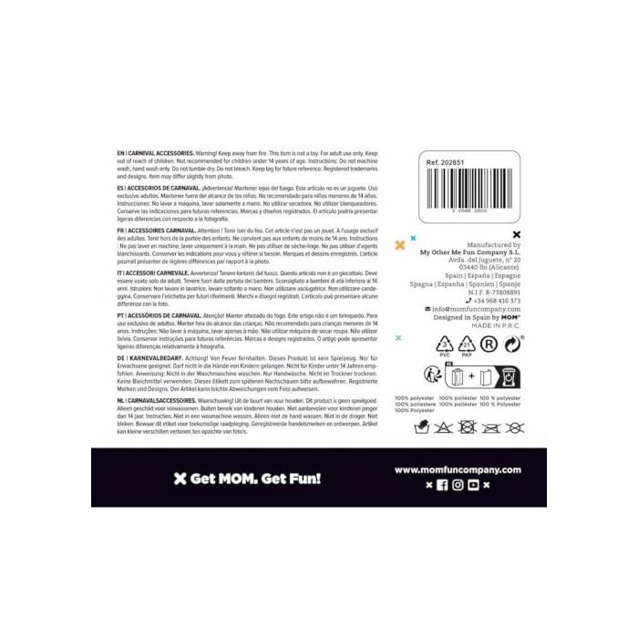 Carnival Mustache - Viving Costumes - Multicolor - One Size - Plastic - Unisex Child - Carnival Theme