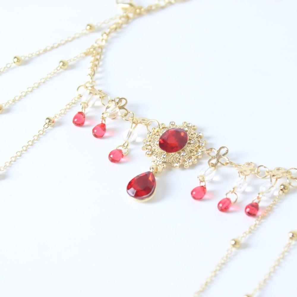 Sparkling Rhinestone Necklace Tassel Chain Shiny Choker Exquisite Clavicle Chain Women