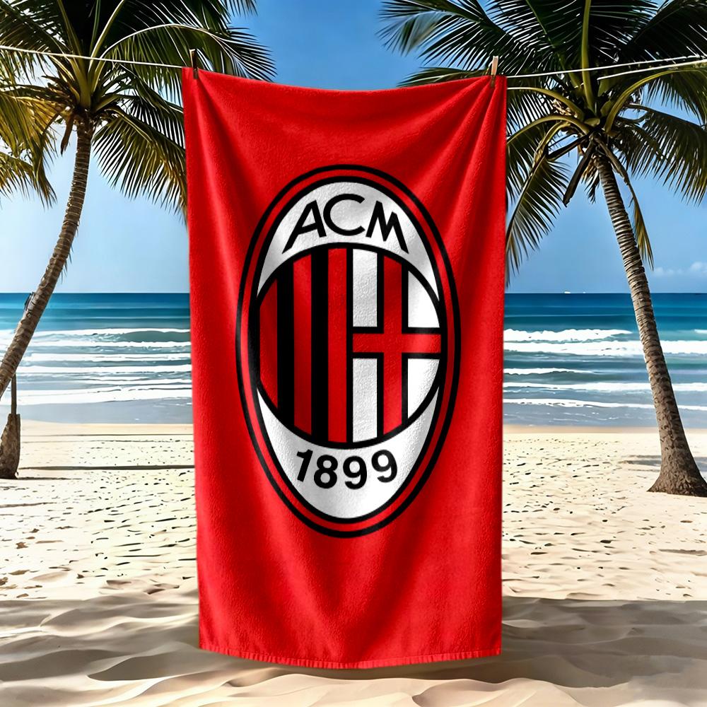 Ac Milan Beach Towel Quickdry Soft Microfiber Comfortable Lightweight Portable For Swimmingbeachcamping Travel Beach Accessoriesgym