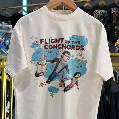 2007 FLIGHT OF THE CONCHORDS RARE PROMO WASHED Cotton White T Shirt S-5XL TT472 Unisex T-Shirt