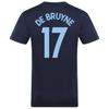 Manchester City FC Mens De Bruyne 17 Polyester T-Shirt