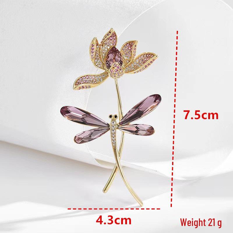Exquisite Butterfly Rhinestone Brooch - Versatile 3D Floral Alloy Accessory for Women