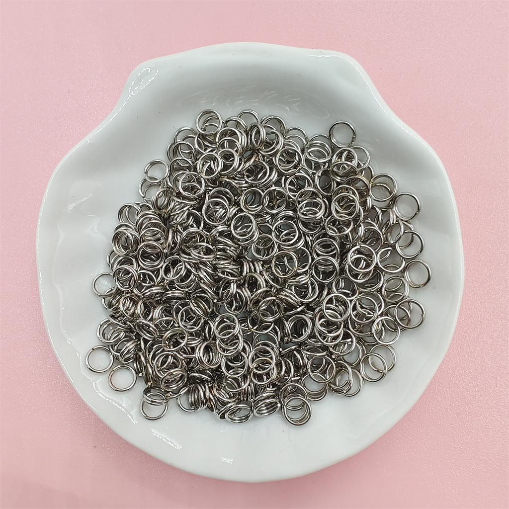 200-500 piezas/bolsa Para Hallazgos DIY Accesorios de Joyería Hechos a Mano 5/6/8/10mm Alta Calidad Dobles Anillas Abiertas Conectores Divididos