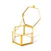 Geometrical Clear Glass Jewelry Box Jewelry Organize Holder Ring Jewelry Storage