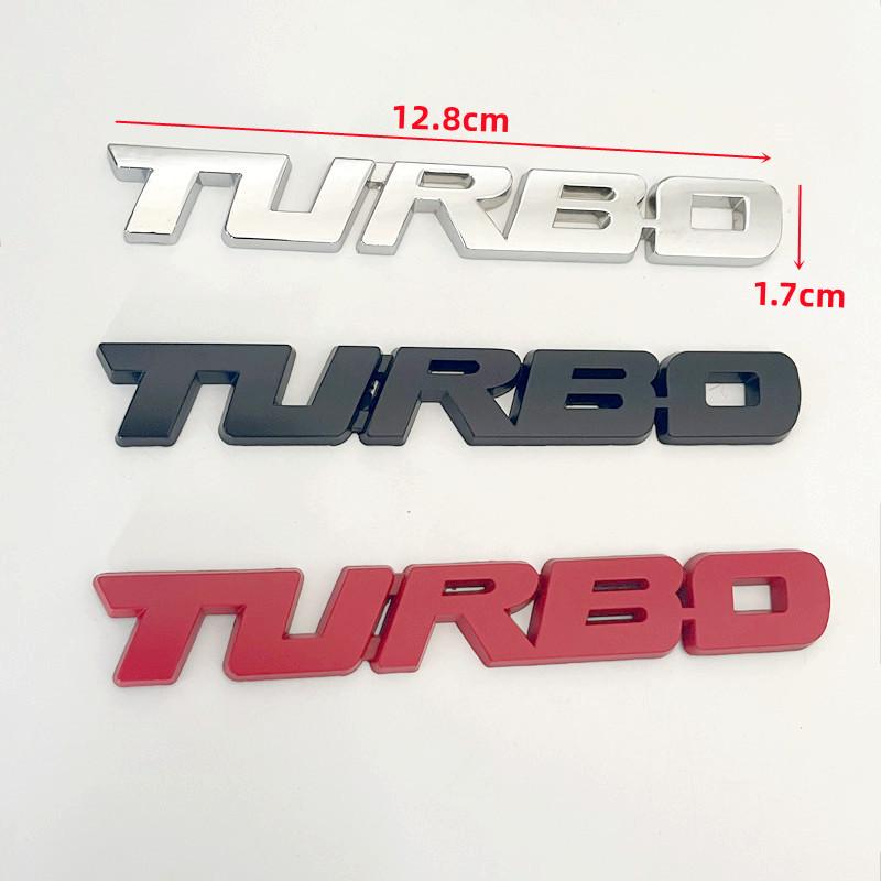 3D Metal Turbo Sticker For Car Fender Trunk Decal Badge For Renault Subaru Toyota Jeep SAAB Turbo Emblem Letters Accessories vus9
