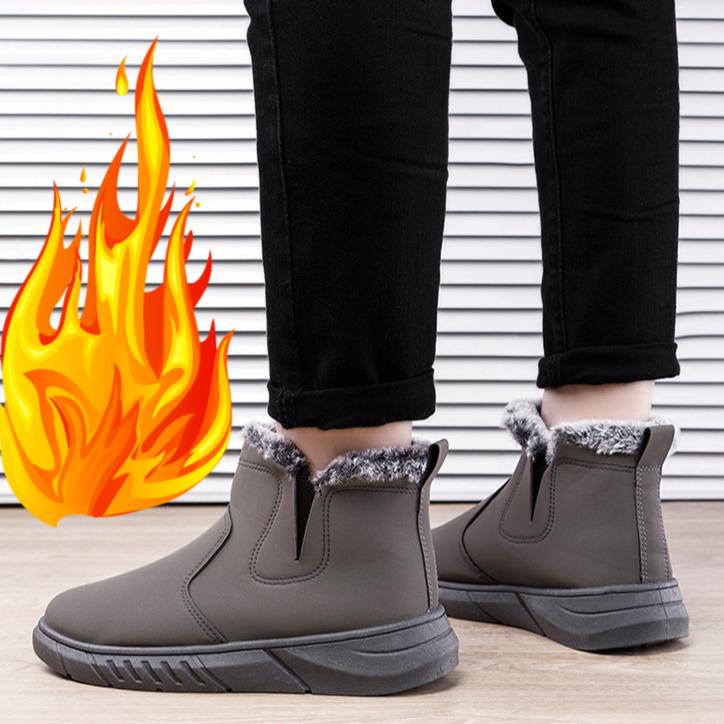 Snow Boots Men's Winter Velvet Thickened Thermal Cotton Shoes