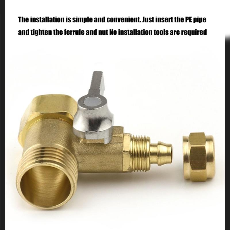 Brass Triple Port Water Valves with Seamless Connection 3/4inch Thread for Precise Flows Adjustment In Plumbing Systems