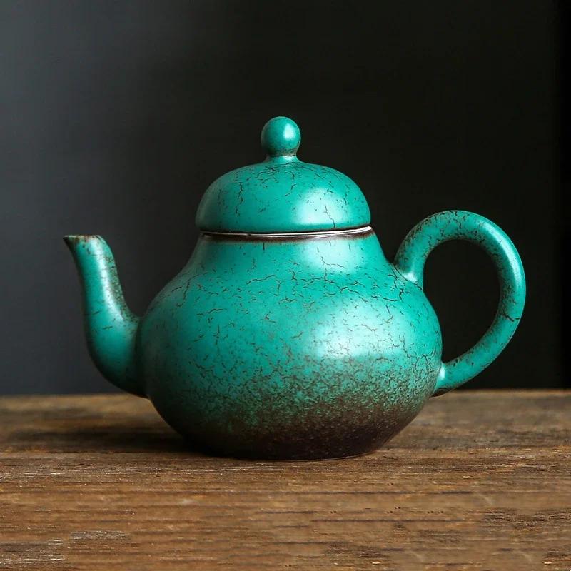 3 Style Vintage 150ml Pottery Kettle Teapot Tea Ceremony Set Milk Oolong Tea Tie Guan Yin Puer Small Teapot Green Teaware Type