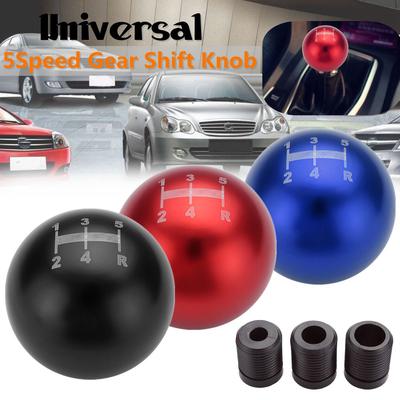 Universal Carbon Fiber Car Gear Shift Knob Shifter Straight Lever Ball Shape DE