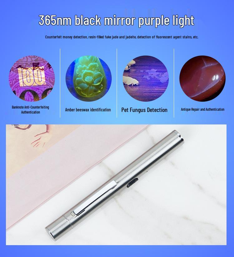 Wood's Katze Ringwurm Erkennung LED: USB-Wiederaufladbares UV-Schwarzlicht zur Erkennung von Geld, Urin und Pilzen