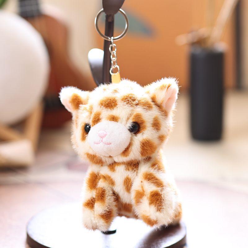 Plush Cat Keychain With Short Pile Fabric For Bag Decoration And Gift
