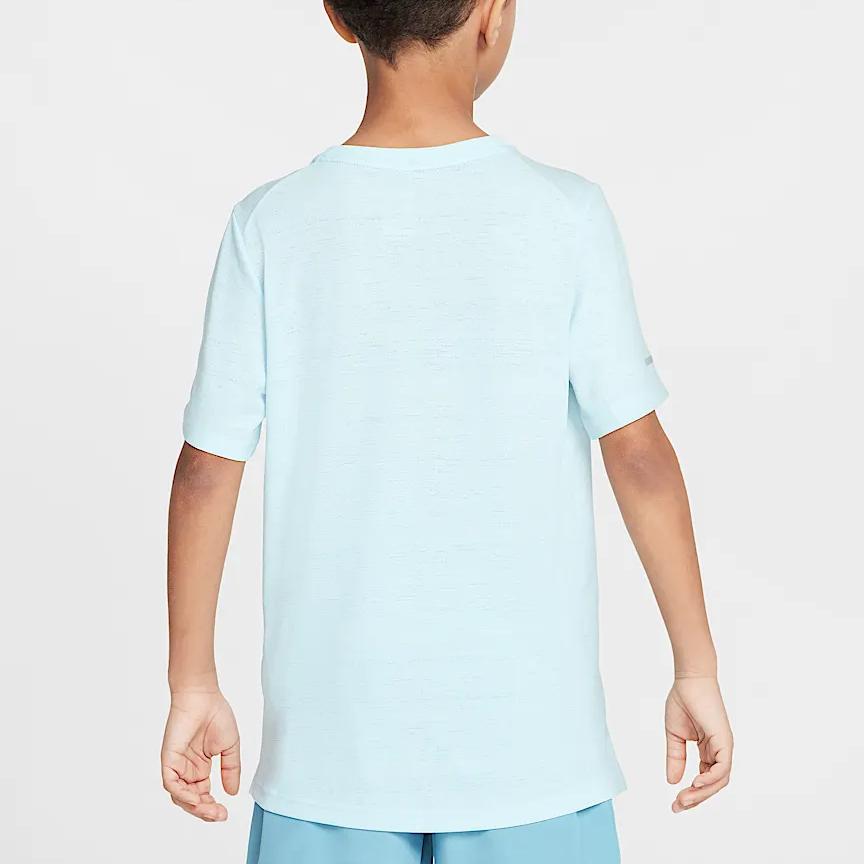 Nike Dri-Fit Milert Breathable Quick-Dry Training T-Shirt Kids Tops Glacier-Blue DD3055-474