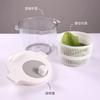 Kitchen Vegetable Salad Dehydrator Double-layer Vegetable Washing Basin Fruit Drain Basket, Manual Water Filtration