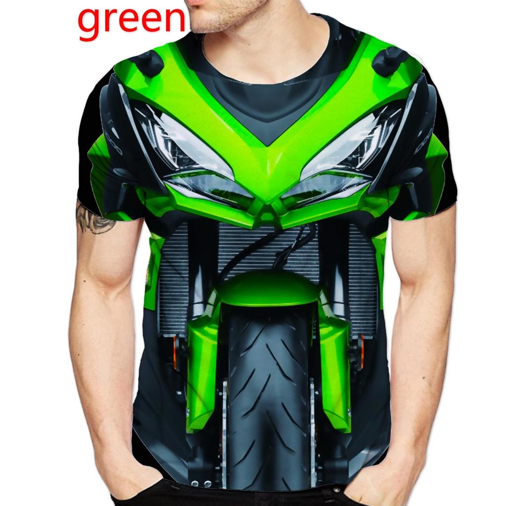 

3D Печать Крутые Футболки с Графикой Мотоциклов Повседневные Топы с Коротким Рукавом Уличная Одежда Мужские Футболки для Мотоспорта 6XL