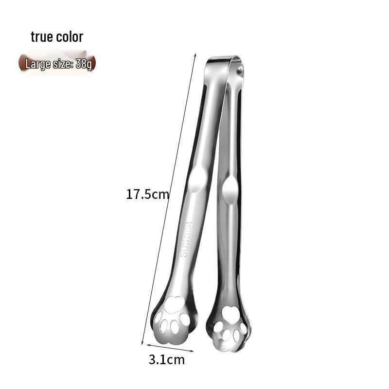 304 Stainless Steel Multi-use Cat Paw Tongs for Ice, Sugar, Coffee, Pastry, Barbecue