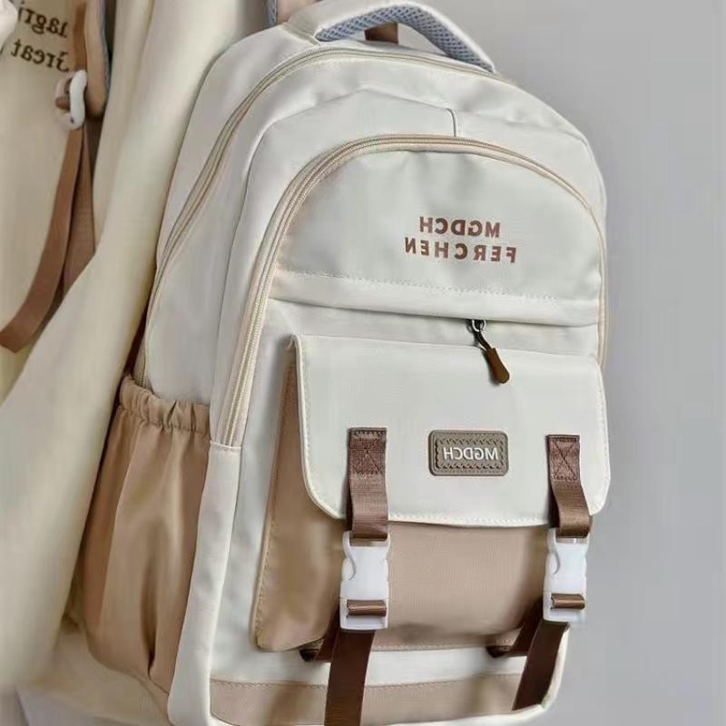 2025 New Fashion Casual School Bag for Girls and Boys Contrast Large Capacity Book Bag Student Computer Bag Outdoor Travel Backpack