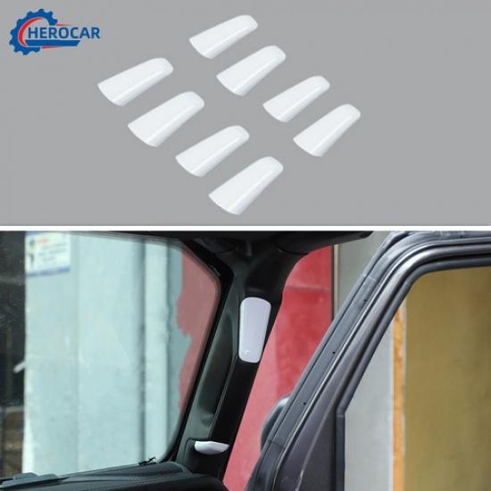 

8x White A/B Pillar Top Handle Grab Bar Cover For Jeep Wrangler JL& JT 18+ 4DR