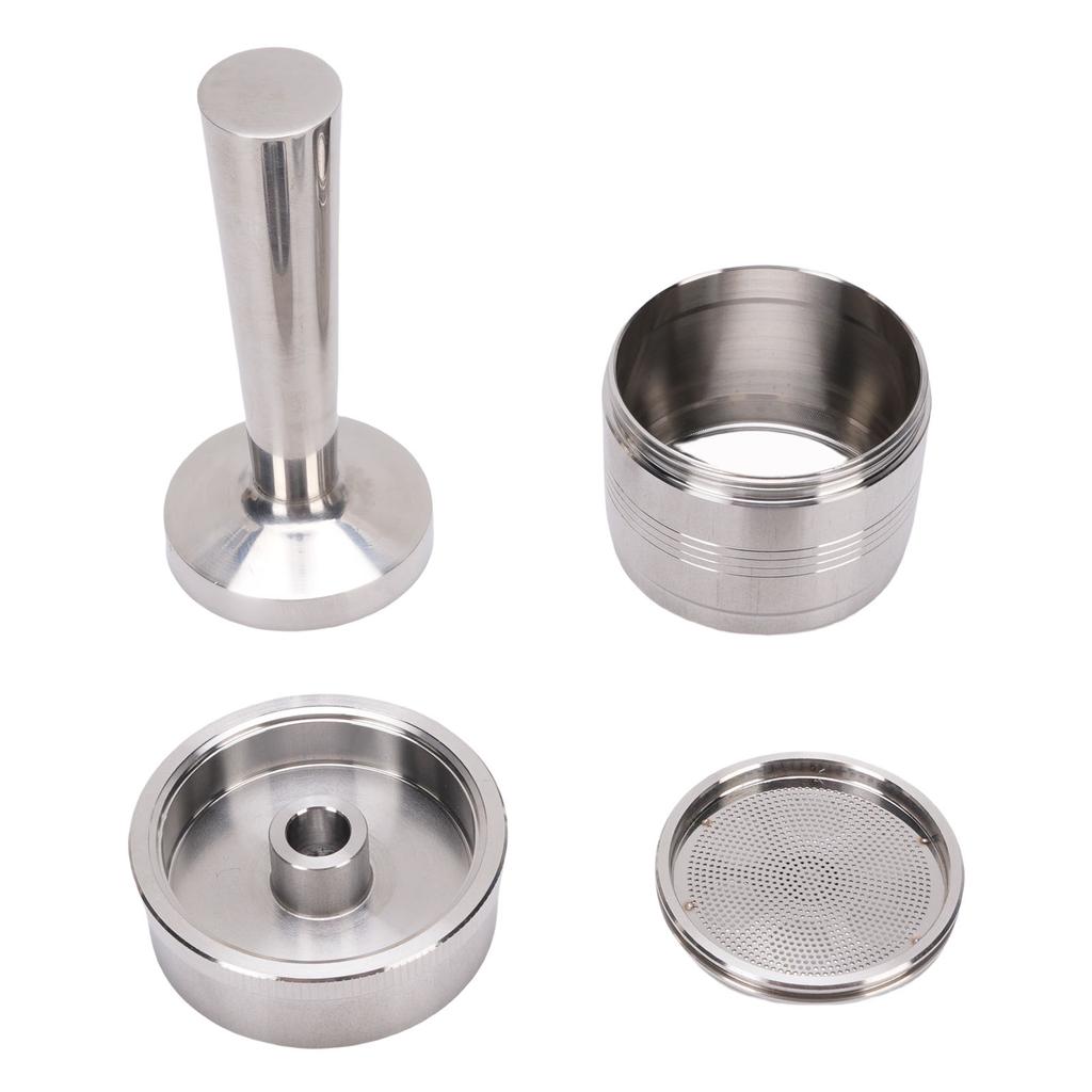Reusable Coffee Pod Fit for Illy X7 Y3 Y5 Coffee Machine Refillable Stainless Steel Coffee Capsule Coffee Tamper Spoon Brush