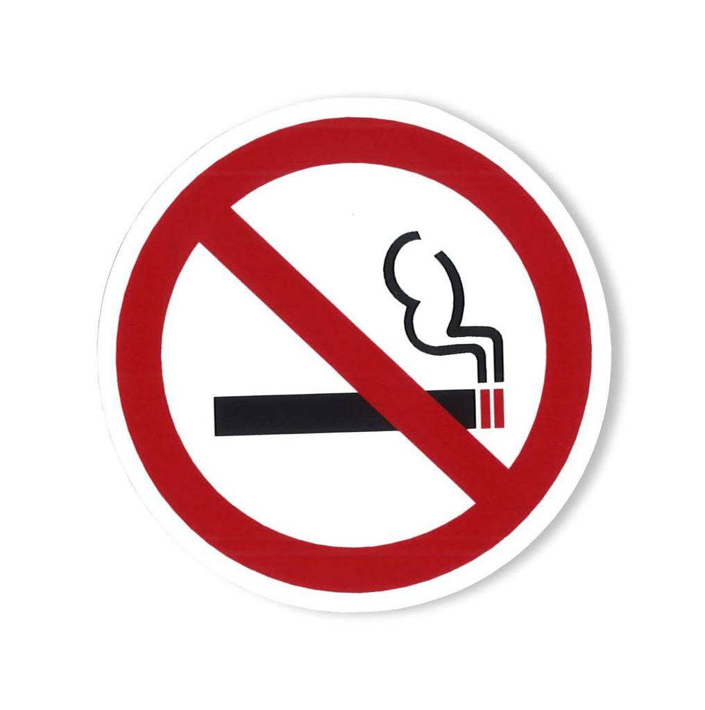 Toyo Mark Non-Smoking Mark Sticker 2.7 x 2.7 inches (68 x 68 mm) 8029