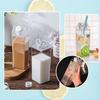 Double Capacity Square Milk Cup 500ML 1000ML Clear Construction Ergonomic Grip Spill Resistant Designs
