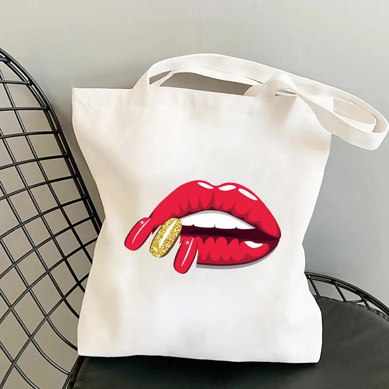 I Do Nail What Is Your Superpower Print Shopper Bag Women Harajuku Book Bag Fashion Large Foldable Shopping Bags Female Tote Bag