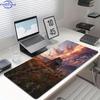 Cute Xxl Gaming Mousepad Rubber Base With Stitched Edge NonSlip Desk Pad Computer Desk Accessories Ancient Temple Mouse Pad