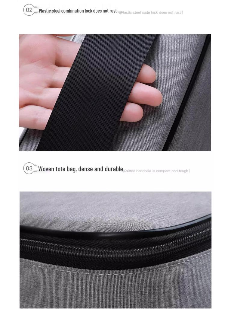 Travel Document Organizer with Combination Lock - Convenient and Secure Storage Wallet
