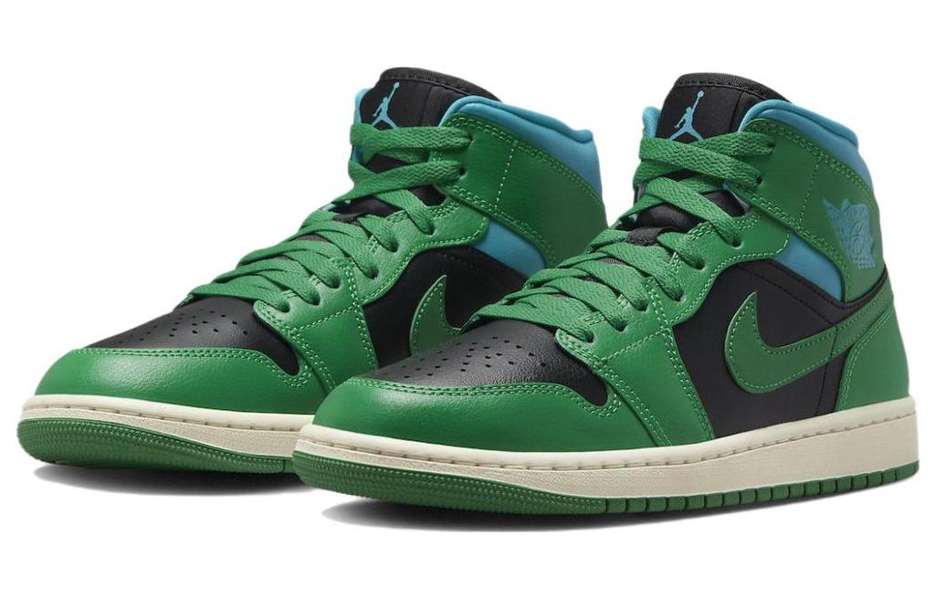 Jordan 1 Mid Lucky Green Aquatone Women's BQ6472-033