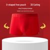 Sevenwolves Glücksbringer 7A Herren Rote Antibakterielle Baumwoll-Boxershorts