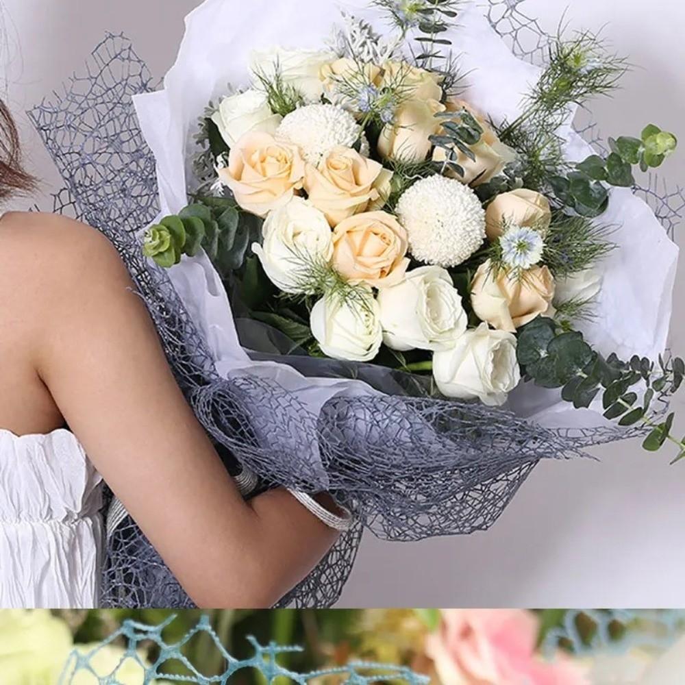 Jacquard Mesh Bouquet Wrap DIY Handmade Floral Gift Packaging  Gift Wrapping Paper