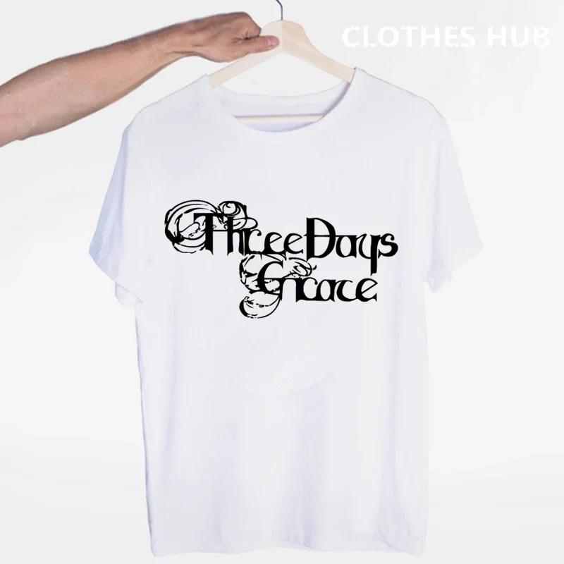 Three Days Grace Musikkband T-skjorte O-hals Korte ermer Sommer Casual Mote Unisex Unisex Og Wo Unisex T-skjorte