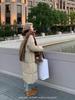 2025 Women's Korean Style Mid-Length Down Jacket - Thickened Stand-Up Collar White Duck Down Winter Coat