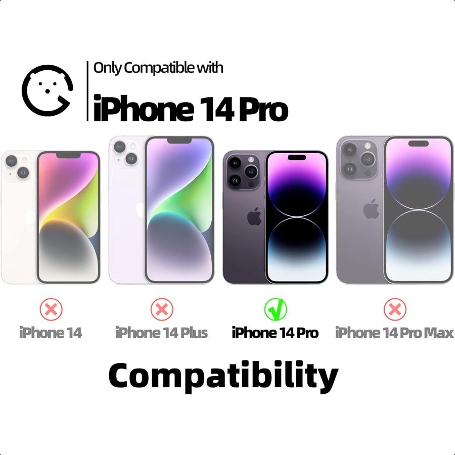 

Ginkgonut Совместимый с чехлом для iPhone 14 Pro для женщин, девушек, милый 3D-дизайн, мягкий силиконовый противоударный, с приподнятыми углами бампера United States