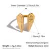 Yori Minimalist Stainless Steel Angel Wing Adjustable Opening Ring for Women Charm Finger Jewelry Gift Accessories 2026