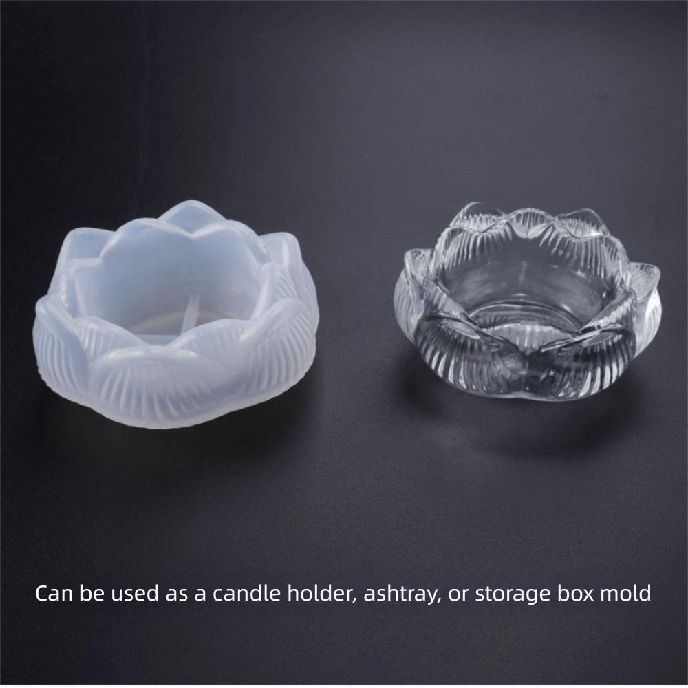 DIY Lotus Flower Silicone Mold 3D Design Jewelry Box Mold Aromatherapy Candle Making