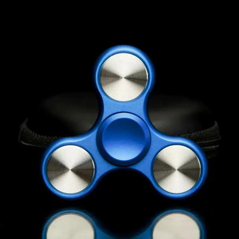 Kid Metal Spinner Three-leaf Finger Pressure Gyro Toy EDC Autism ADHD Finger Gyro Metal Bearing Decompression Christmas Gift