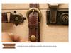 Valigia baule in pelle stile europeo vintage e organizer per la casa