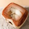 Warm Winter Cat Nest  Universal House for All Seasons  Castle-shaped Villa  Enclosed Bed House  Winter Pet Cat Supplies