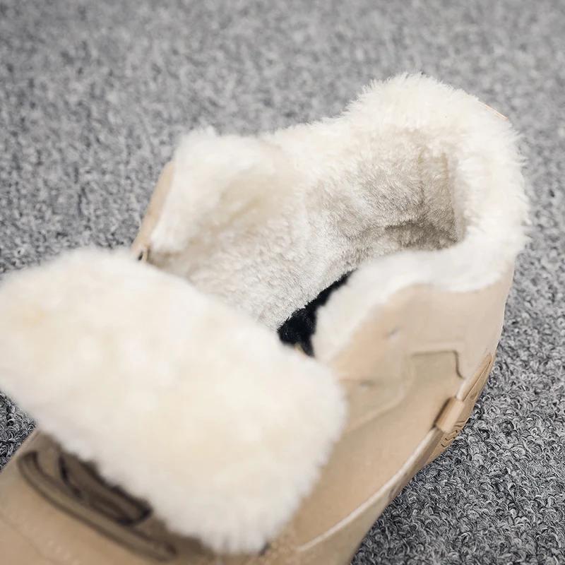 Warm Fur Men Ankle Boots Designer Comfortable Loafers Black Casual Shoes Lace Up Light Men Casual Sneakers New Tenis Masculinos
