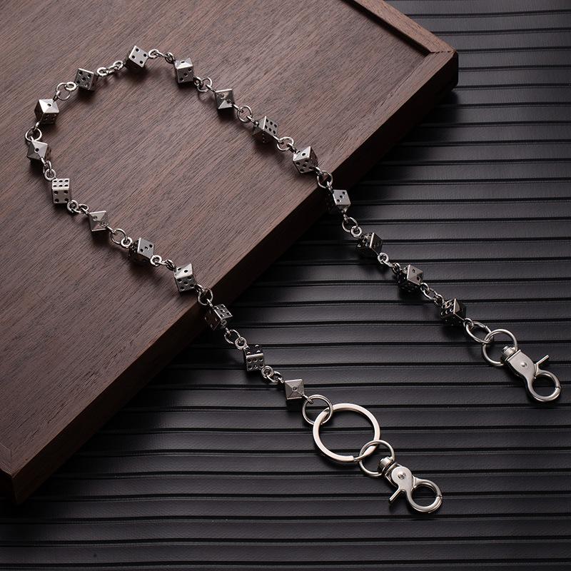 

Dark Punk Style Dice Skull Skull Waist Chain Bracelet Necklace Jeans Chain Men S And Women S Trendy Accessories