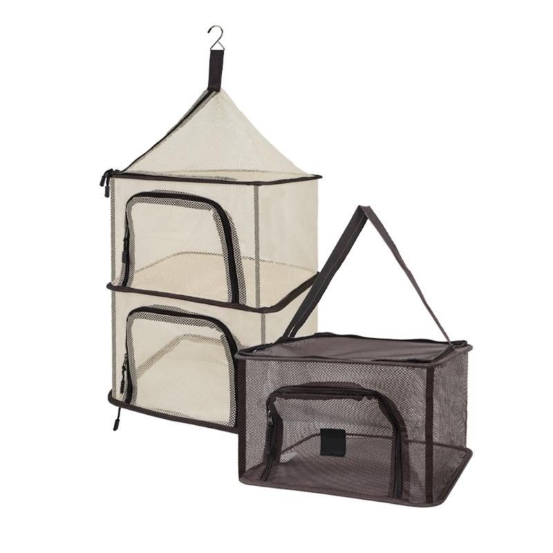 Square Multifunctional Hanging Drying Net Foldable 4 Layer Dishware Organizers For Kitchen & Travel 1