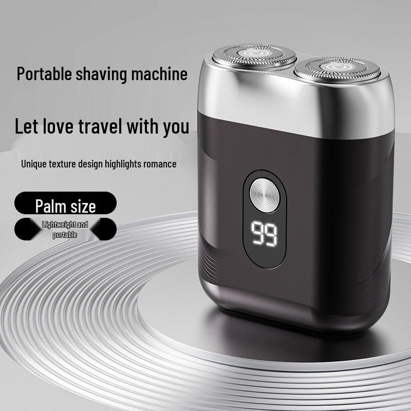 Mini Rechargeable Double-Head Waterproof Electric Shaver for Men - Portable Hair Remover for Travel